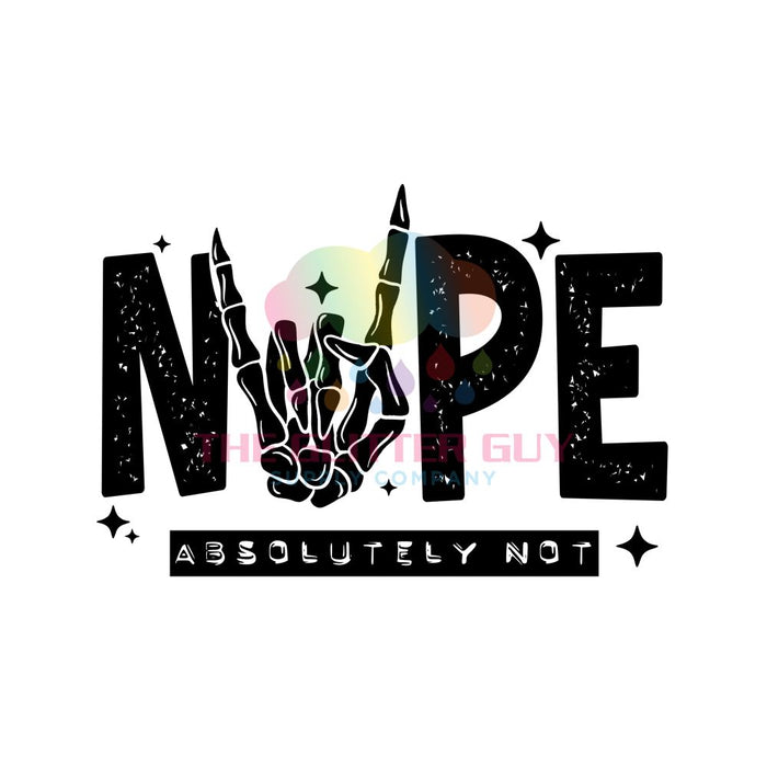 Printed Decal - Nope