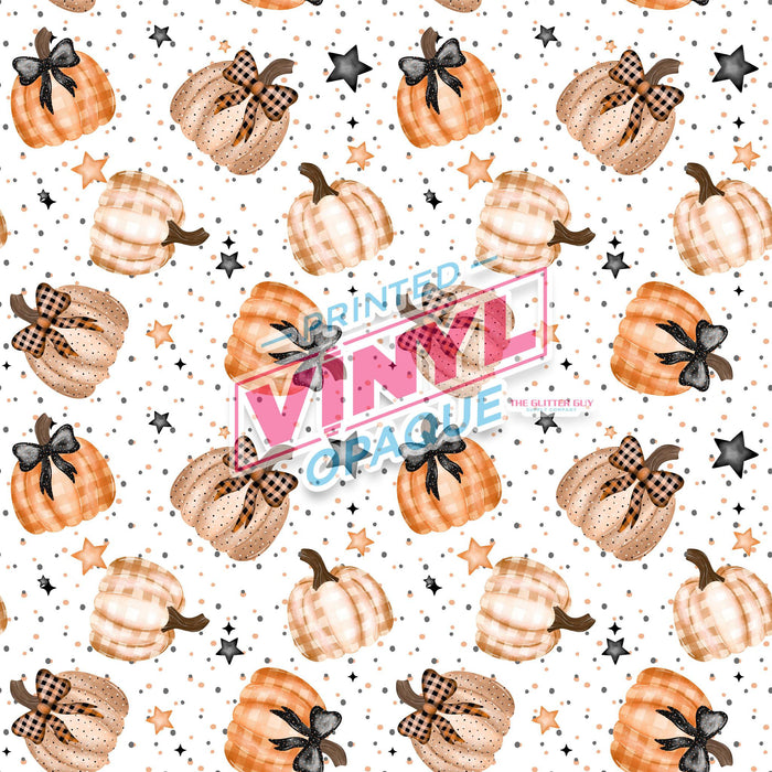 Printed Vinyl - Plaid Pumpkins