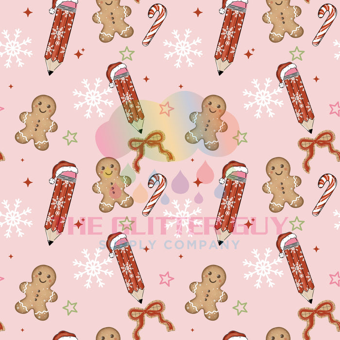 Printed Vinyl - Gingerbread Pencil