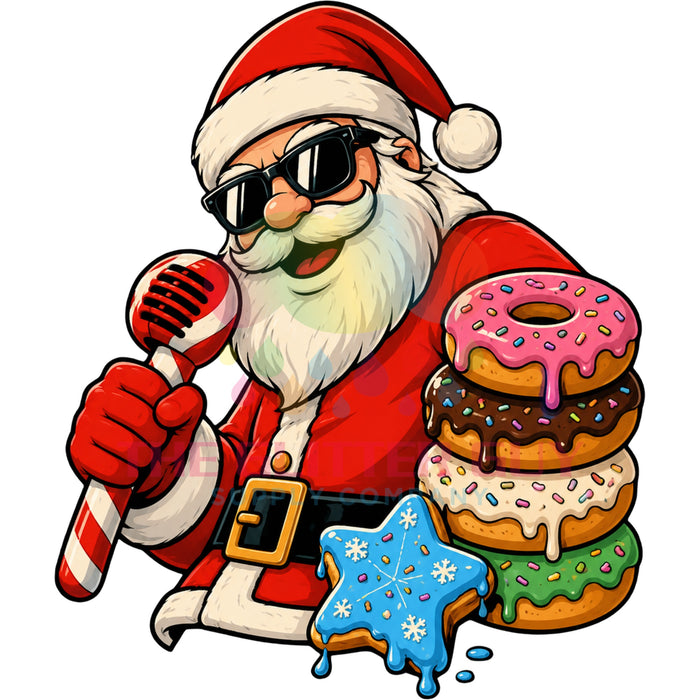 Printed Decal - Santa Donuts #236