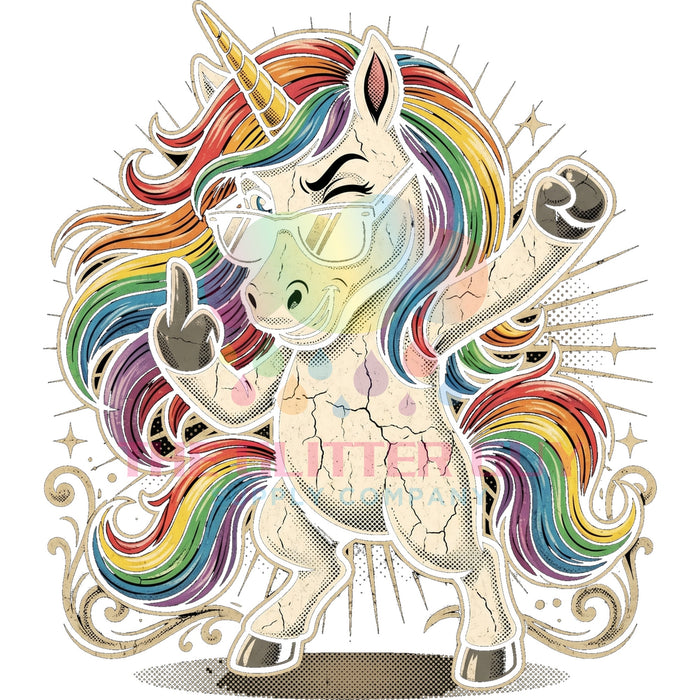 Printed Decal - Rainbow Unicorn #239