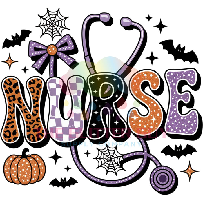 Printed Decal - Spooky Nurse Leopard #260