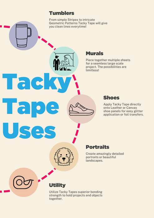 Tacky Tape - Squares [(10) 12" x 12" Double-Sided Adhesive Sheets Sheets Per Pack]