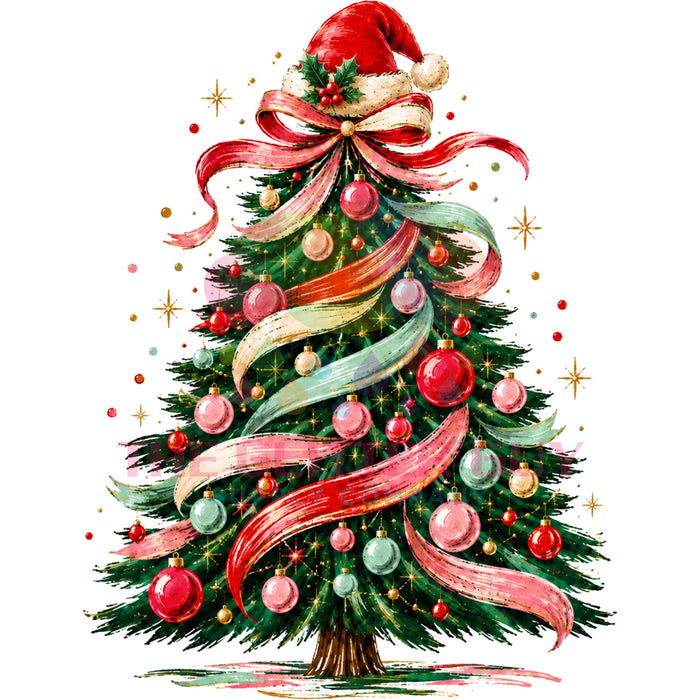 Printed Decal - Coquette Christmas Tree #271