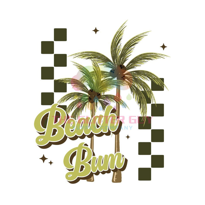 Printed Decal -Beach Bum Palm Tree