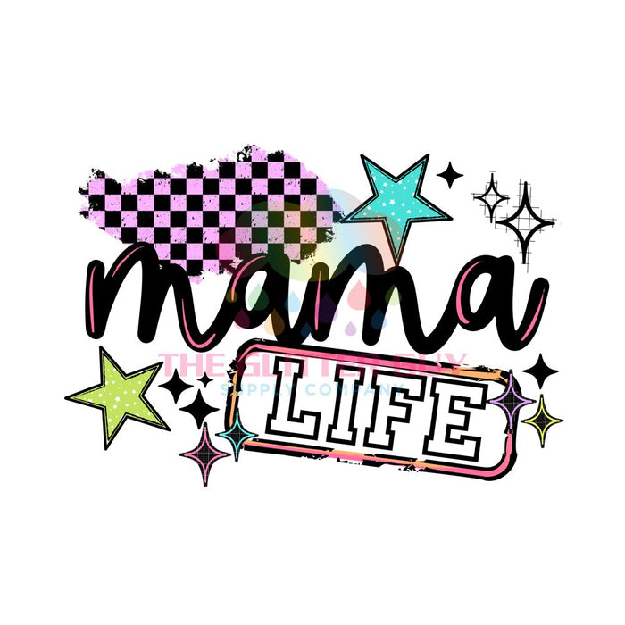 Printed Decal - Mama Life Colorful