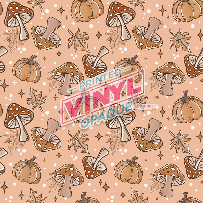 Printed Vinyl - Fall Vibe Mushrooms