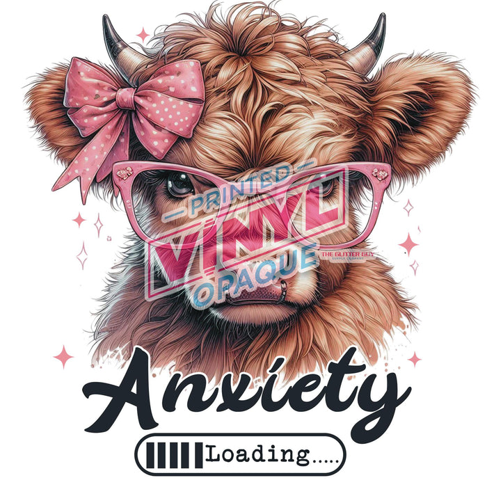 Printed Decal - Anxiety Cow