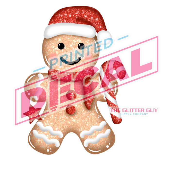 Printed Decal - Gingerbread Man