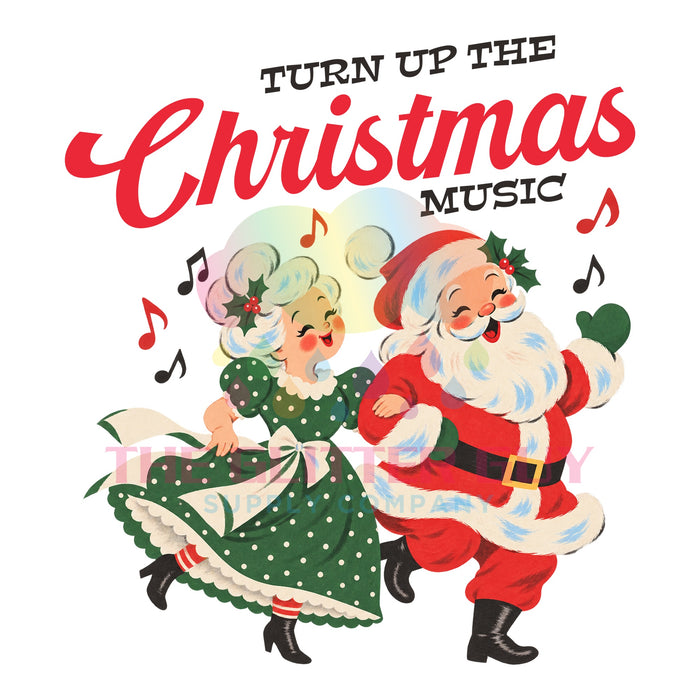 Printed Decal - Vintage Christmas Music