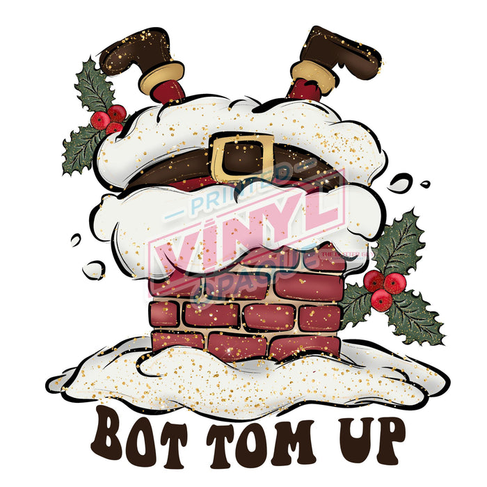 Printed Decal - Bottom Up Santa