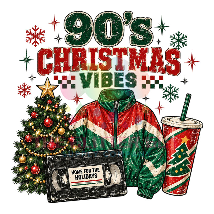 Printed Decal - Retro Christmas Vibes