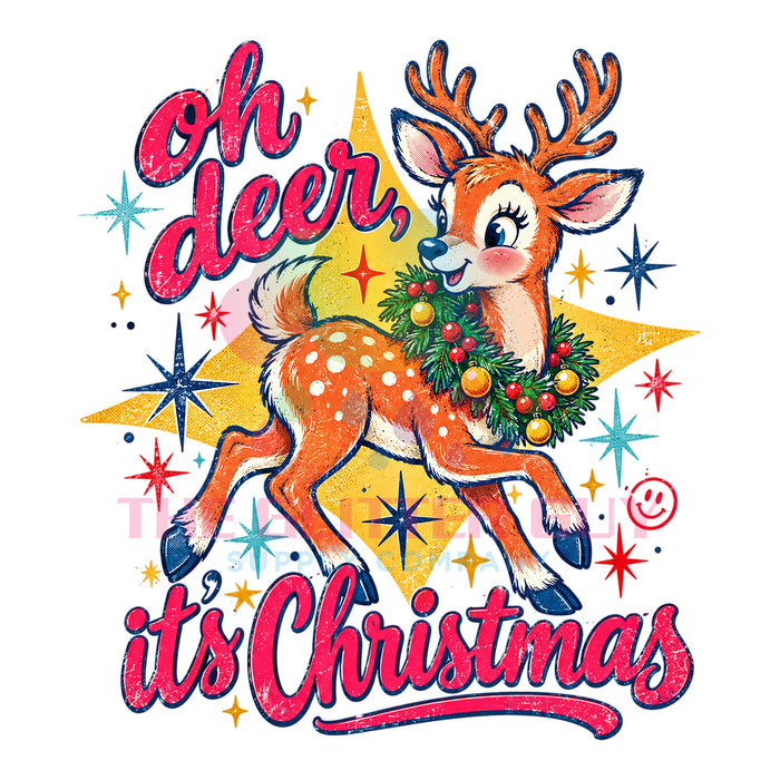 Printed Decal - Retro Oh Deer