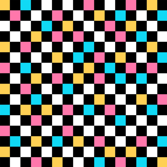 Printed Vinyl - Neon Checker