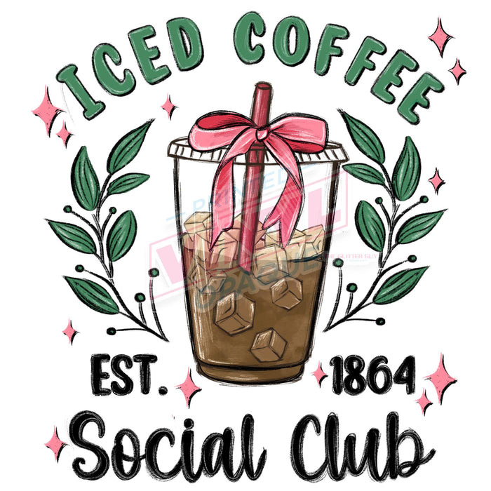 Printed Decal - Iced Coffee Social Club