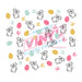 40 oz Tumbler Wrap - UVDTF Ink Transfers - Bunny & Eggs | UVDTF from The Glitter Guy
