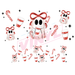 40 oz Tumbler Wrap - UVDTF Ink Transfers - Candy Cane Ghost | UVDTF from The Glitter Guy