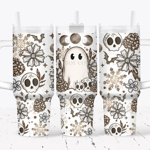 40 oz Tumbler Wrap - UVDTF Ink Transfers - Cottagecore Winter Ghostie | UVDTF from The Glitter Guy