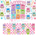 40 oz Tumbler Wrap - UVDTF Ink Transfers - Monster Pals Grid | UVDTF from The Glitter Guy