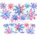 40 oz Tumbler Wrap - UVDTF Ink Transfers - Pastel Snowflakes | UVDTF from The Glitter Guy