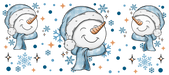 40 oz Tumbler Wrap - UVDTF Ink Transfers - Snowman Grins | UVDTF from The Glitter Guy