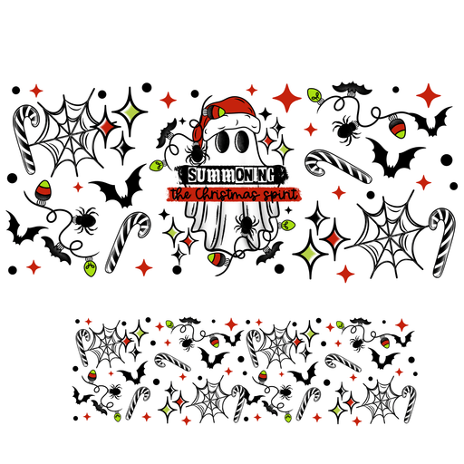 40 oz Tumbler Wrap - UVDTF Ink Transfers - Summoning Christmas | UVDTF from The Glitter Guy