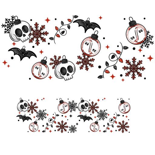40 oz Tumbler Wrap - UVDTF Ink Transfers - Very Spooky Christmas | UVDTF from The Glitter Guy