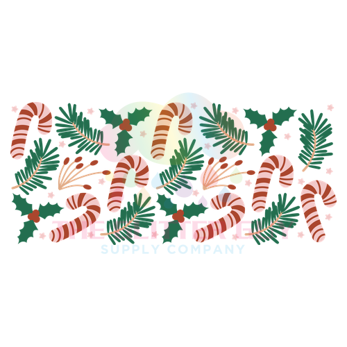 Libbey Wrap - Candy Canes & Pine 406