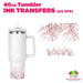 40oz Tumbler Wrap - Ink Transfers UVDTF - Cherry Blossom | UVDTF from The Glitter Guy