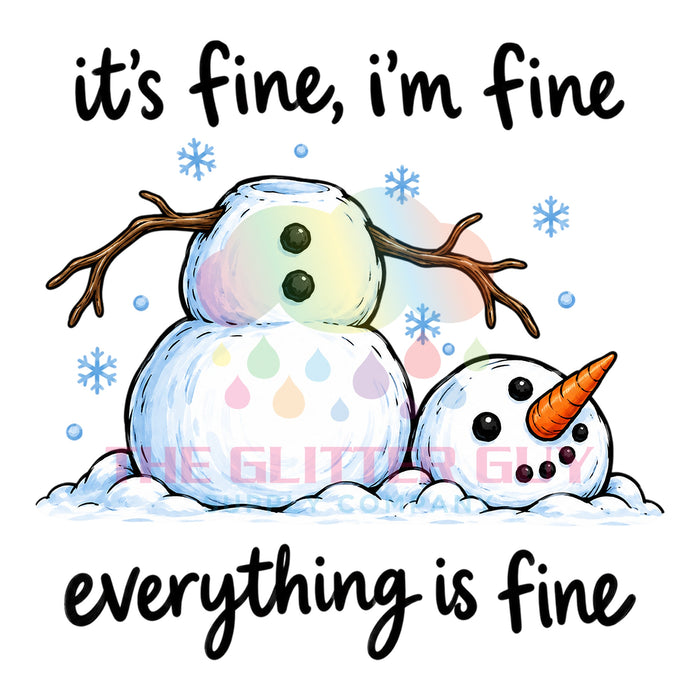 Printed Decal - Meltdown Snowman
