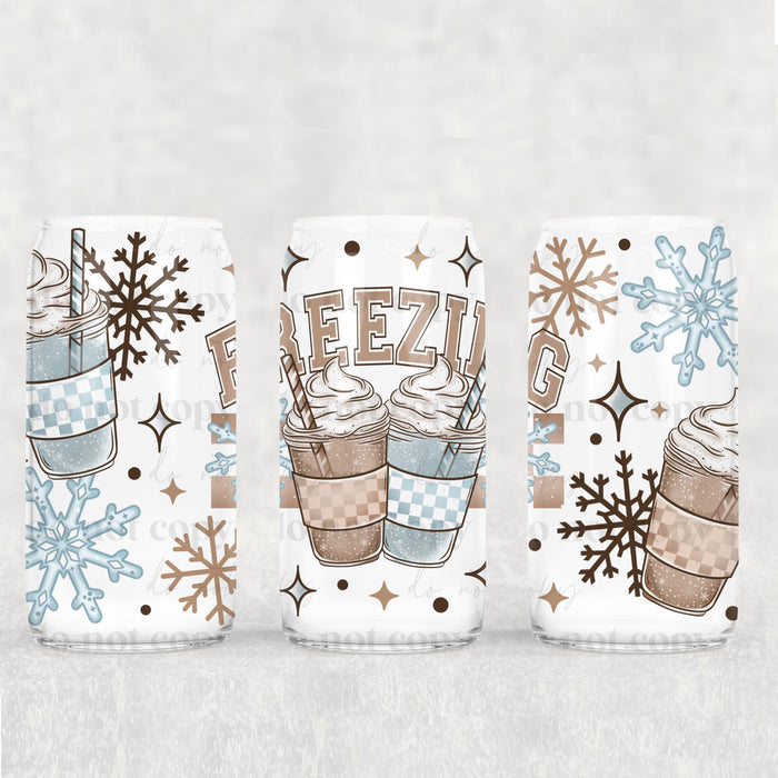 Libbey Can Wrap 16oz -  UV DTF Ink Transfers | Freezing Coffee