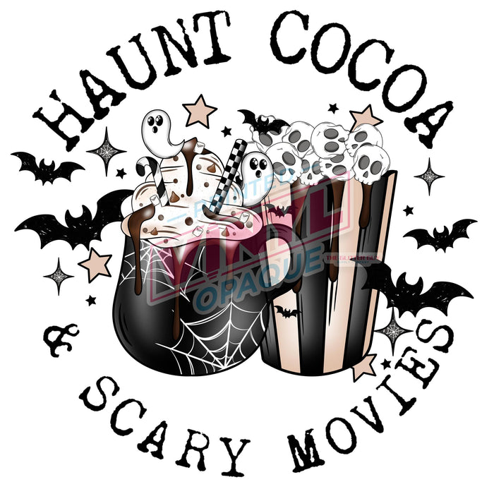 Printed Decal - Haunted Cocoa & Scary Movies