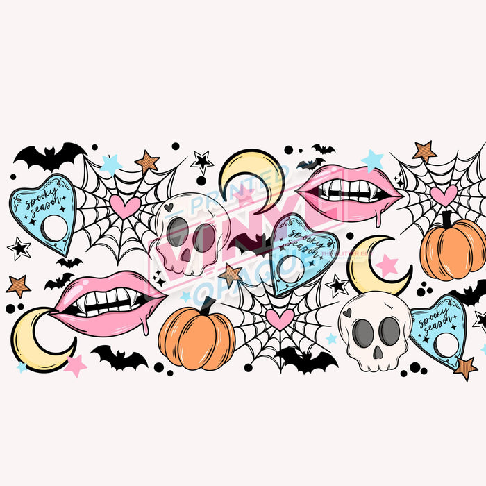 Libbey Can Wrap 16oz -  Ink Transfers |Cute Spooky