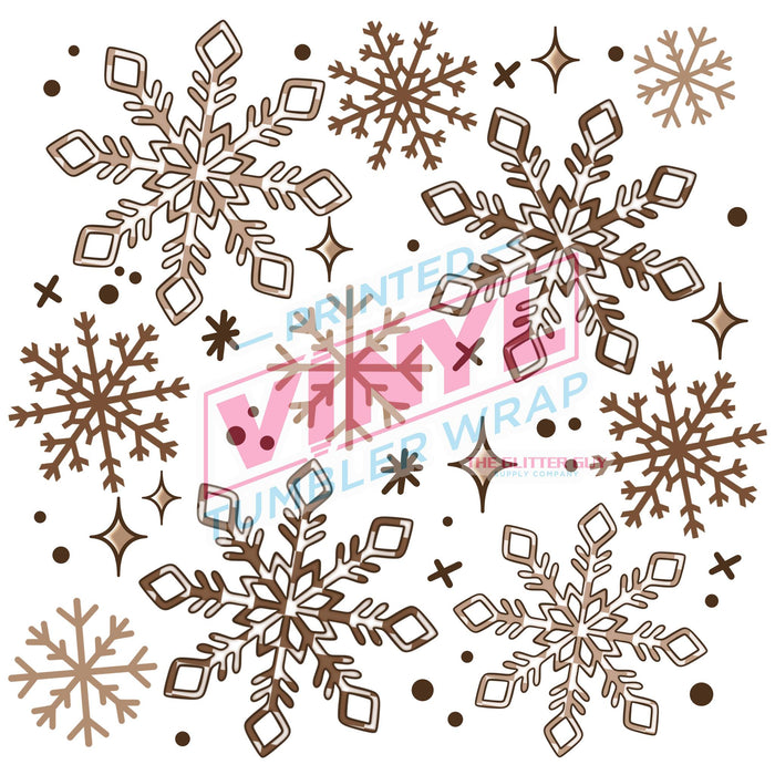 Printed Decal - Neutral Snowflakes