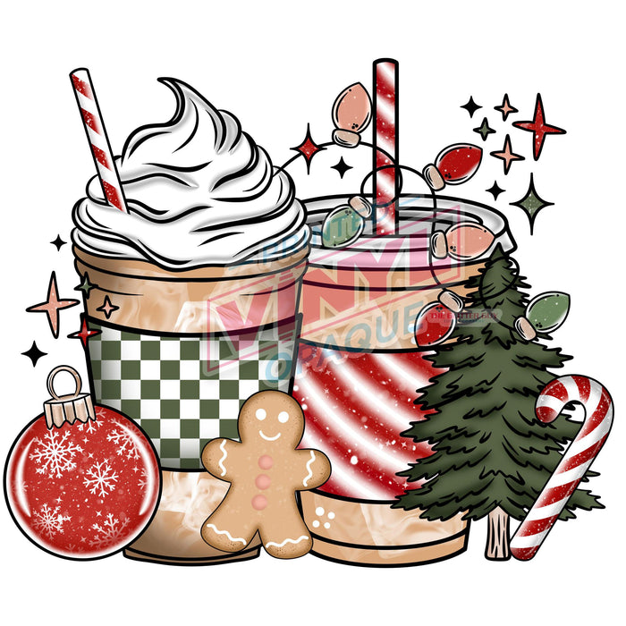 Printed Decal - Christmas Coffee