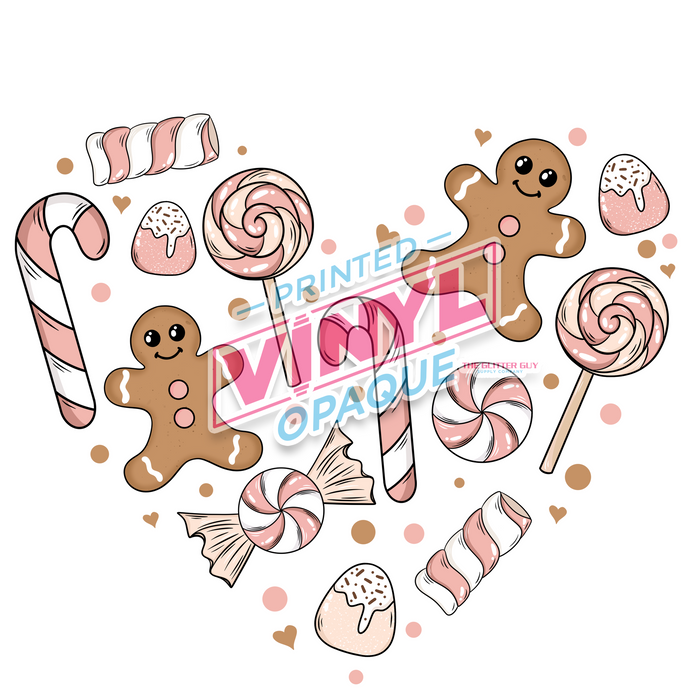 Printed Decal - Gingerbread Heart