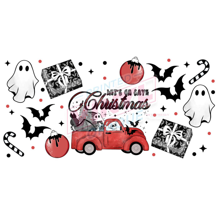 Libbey Can Wrap 16oz -  Ink Transfers |Let's Go Save Christmas