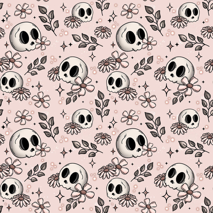 Printed Vinyl - Fall Floral Skellies