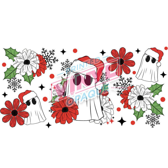 Libbey Can Wrap 16oz -  Ink Transfers | Santa Ghostie