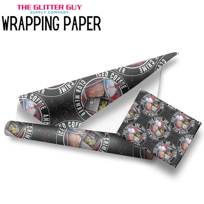 Wrapping Paper - True Crime & Iced Coffee