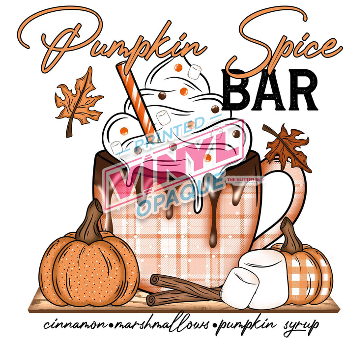 Printed Decal - Pumpkin Spice Bar