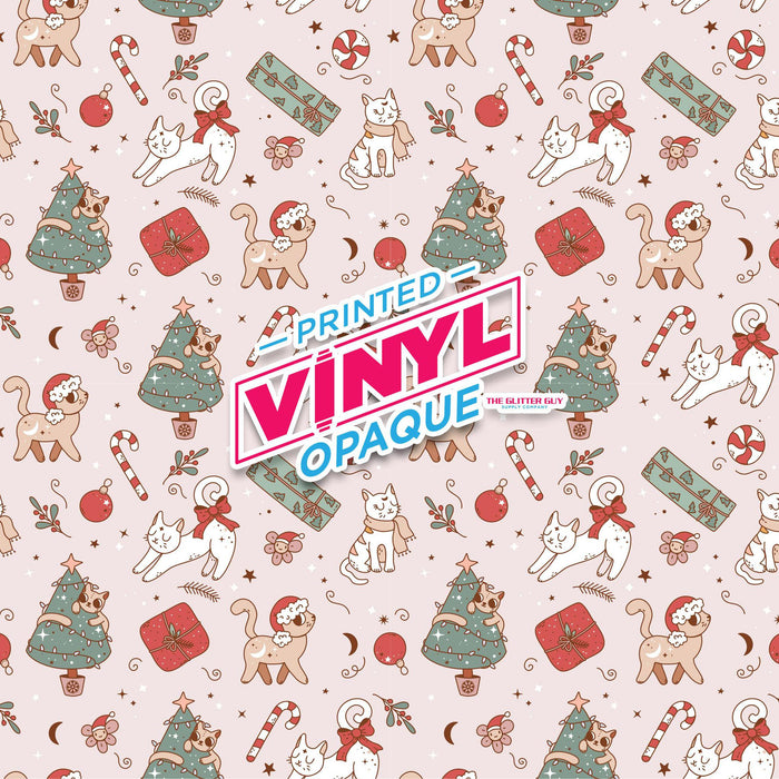 Printed Vinyl - Christmas Cats