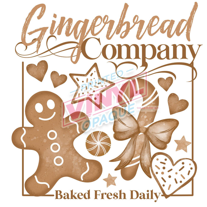 Printed Decal - Gingerbread Baking Co