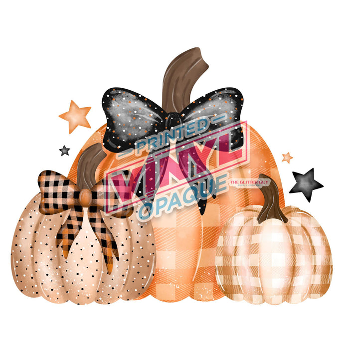 Printed Decal - Plaid Pumpkins