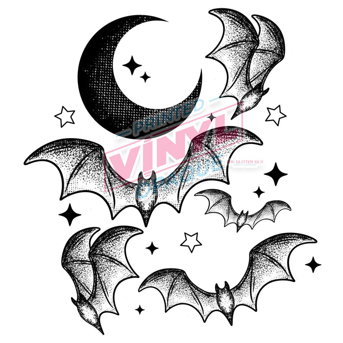 Printed Decal - Bats Flying