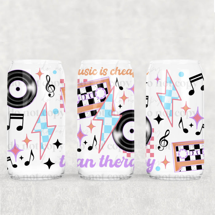 Libbey Can Wrap 16oz -  Ink Transfers | Music Therapy