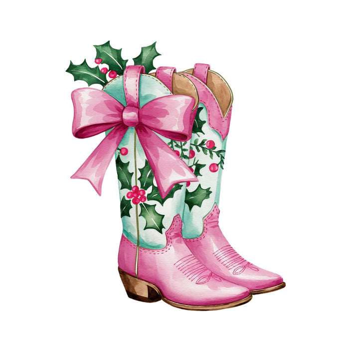 Printed Decal - Mistletoe Boots