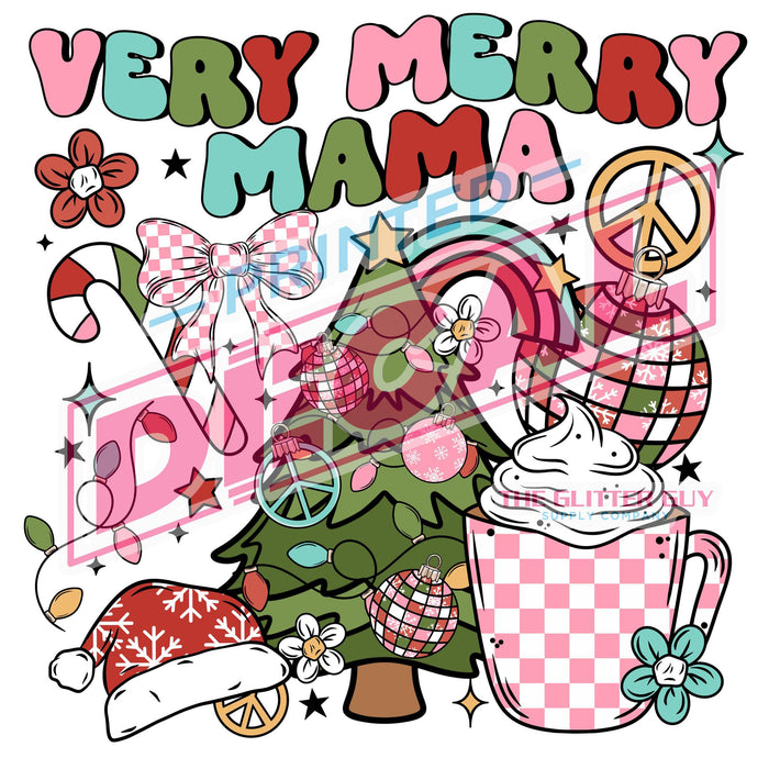 Printed Decal - Very Merry Mama