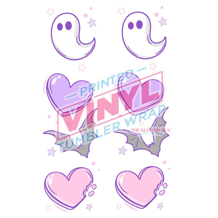 Printed Decal - Spooky Hearts Accents