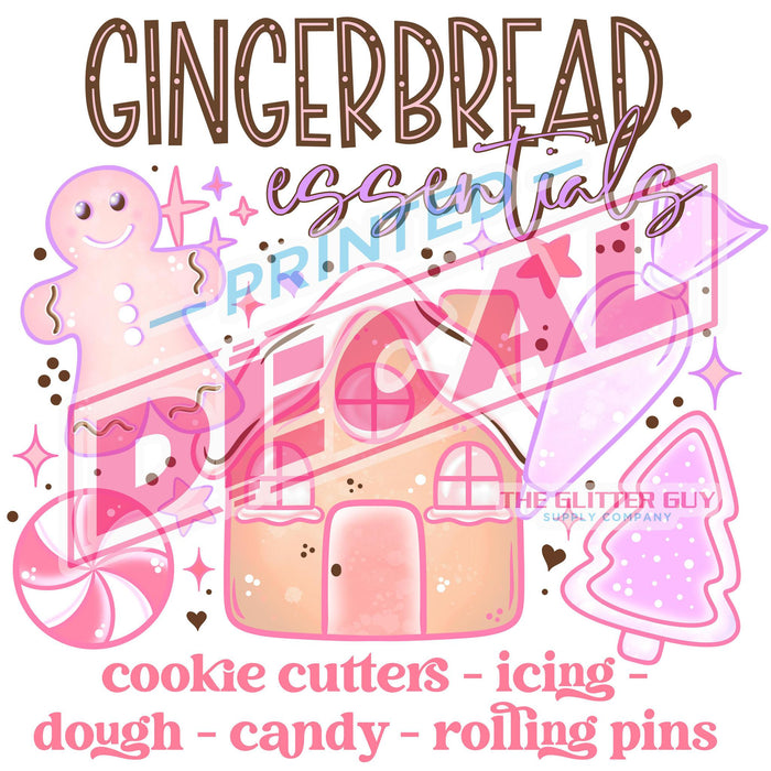 Printed Decal - Pastel Gingerbread